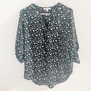 Black and White Blouse